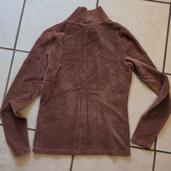 SOLD Everlane Burnt Orange Velvet Turtleneck Pullover Long Sleeve Top Size XS - Picture 3 of 7